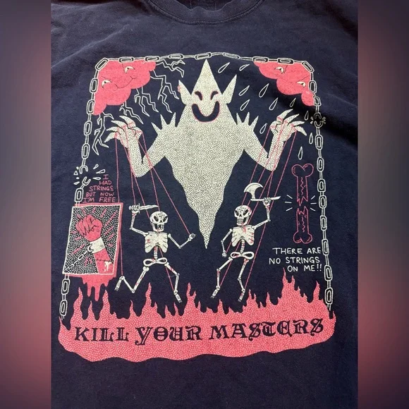 Kill Your Masters by Wizards of Barge Y2K Long Sleeve - Picture 2 of 5
